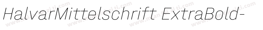 HalvarMittelschrift ExtraBold字体转换
